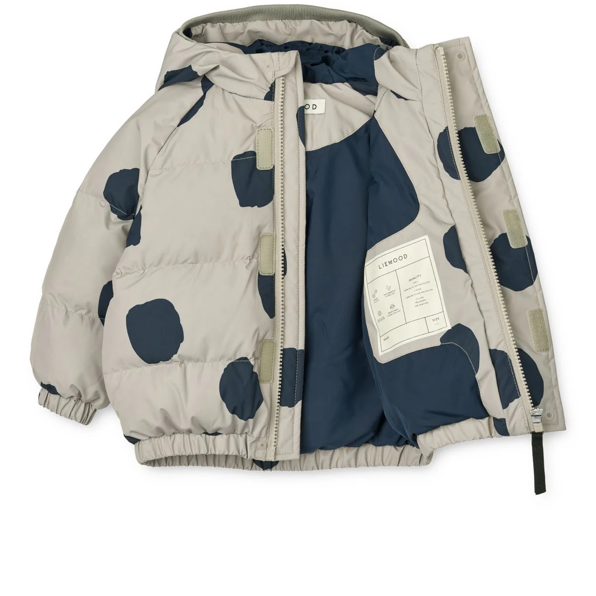 Adelina Jacket with ears - Spot dots / Mist - Image 3