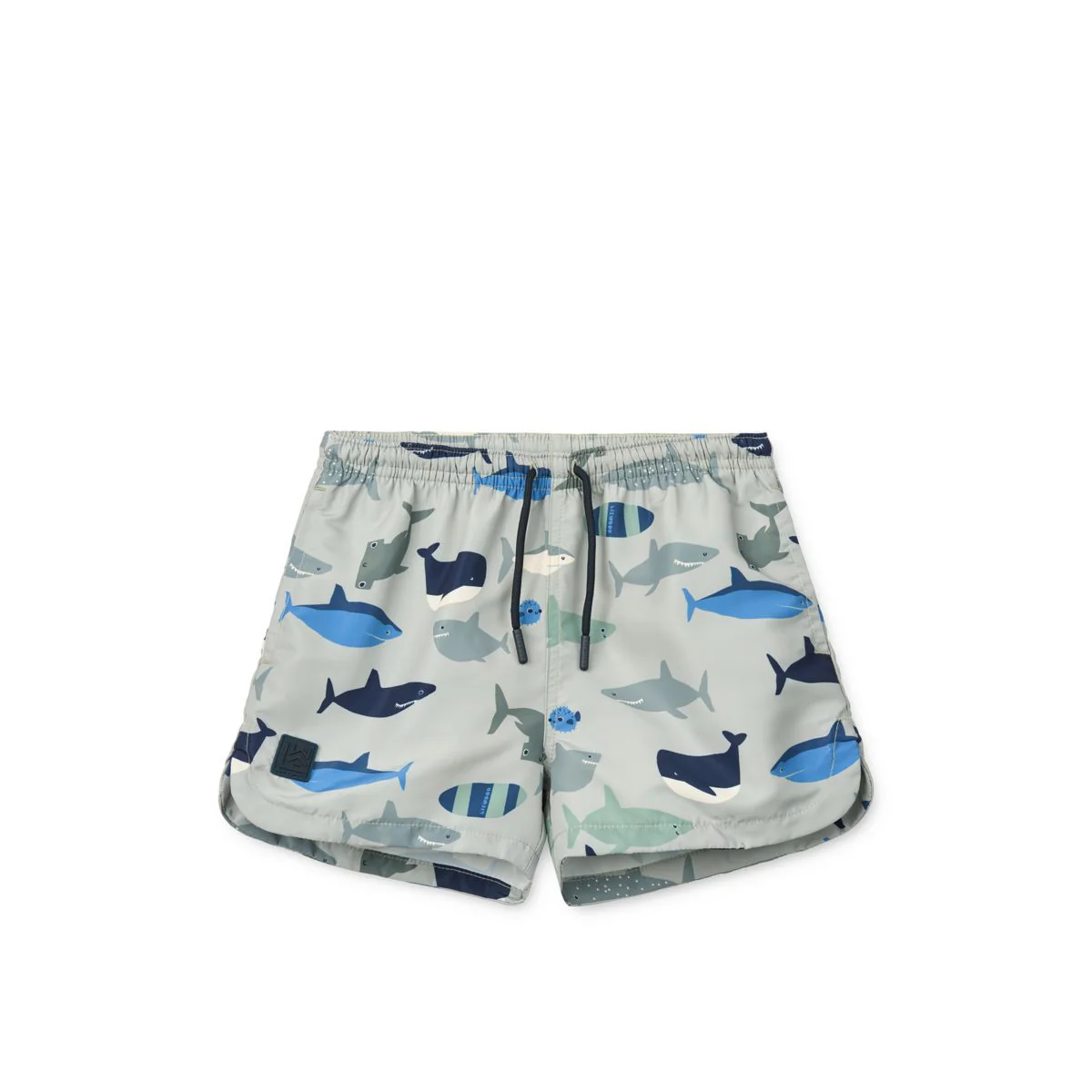 Aiden Printed Board Shorts - Shark / Dove blue