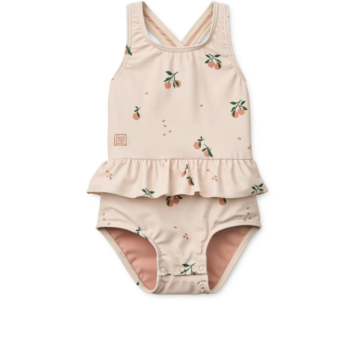 Amara Printed Swimsuit - Peach / Sea shell