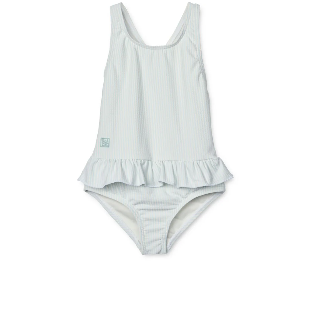 Amara Striped Swimsuit - Y/D stripe Pure sky / Creme de la creme