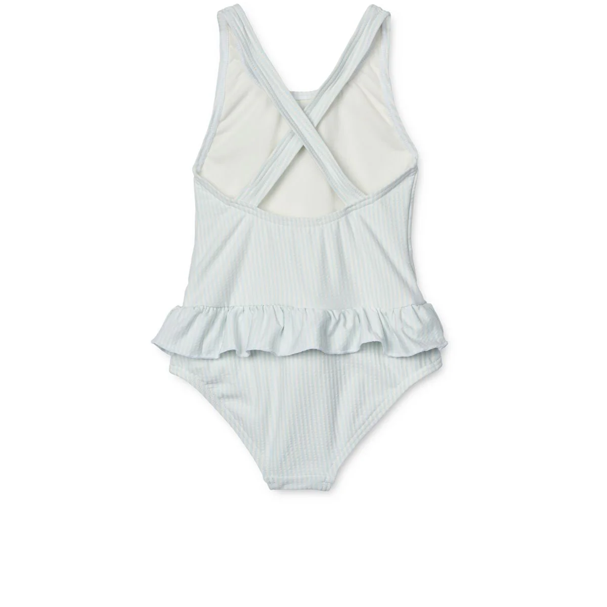 Amara Striped Swimsuit - Y/D stripe Pure sky / Creme de la creme - Image 2