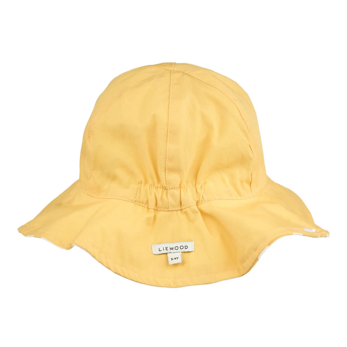 Amelia Reversible Sun Hat - Flower / Lemon yellow - Image 2