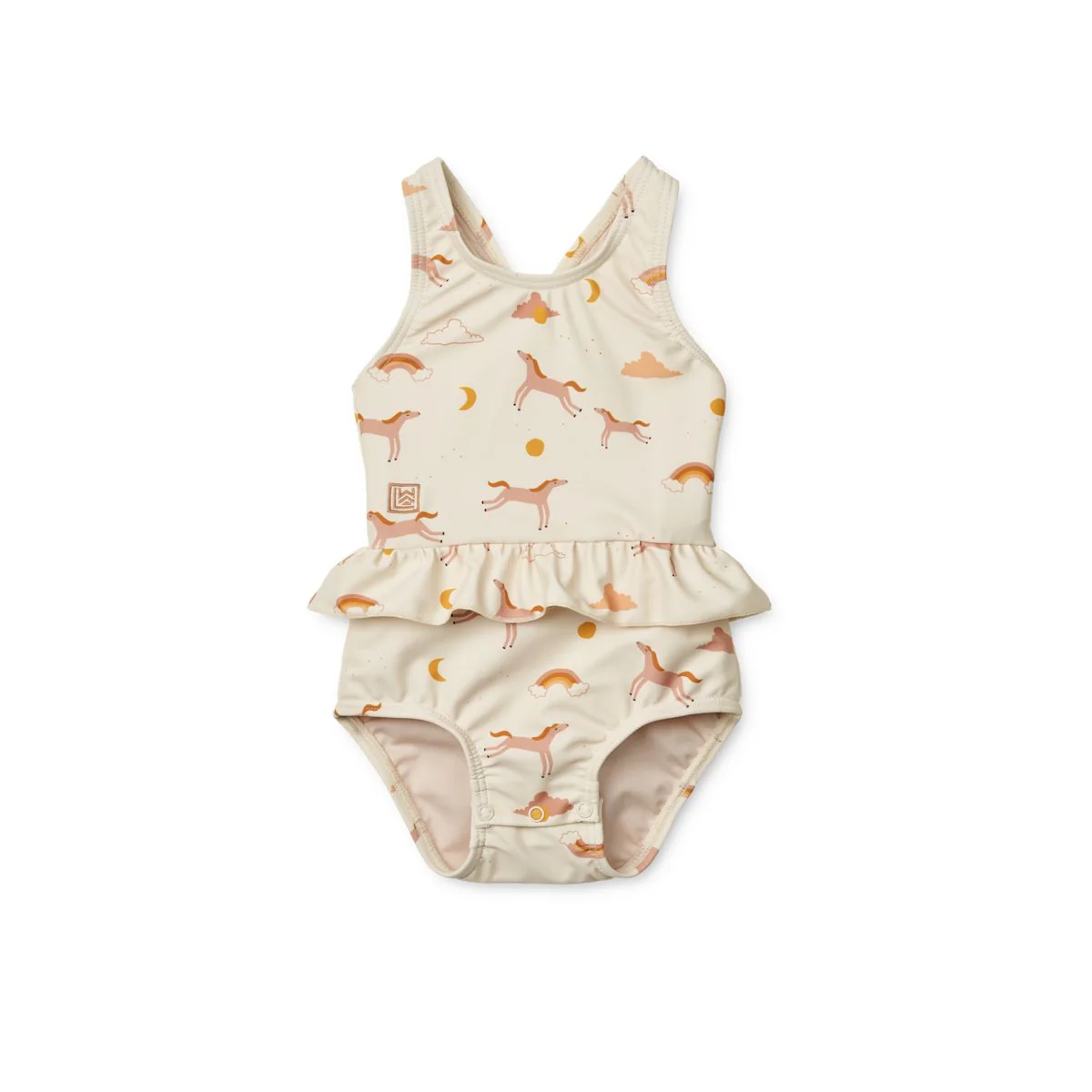 Amina Print Baby Swimsuit - Dream / Ecru
