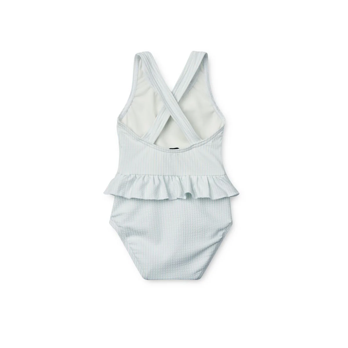 Amina Stripe Baby Swimsuit - Y/D stripe Pure sky / Creme de la creme - Image 2