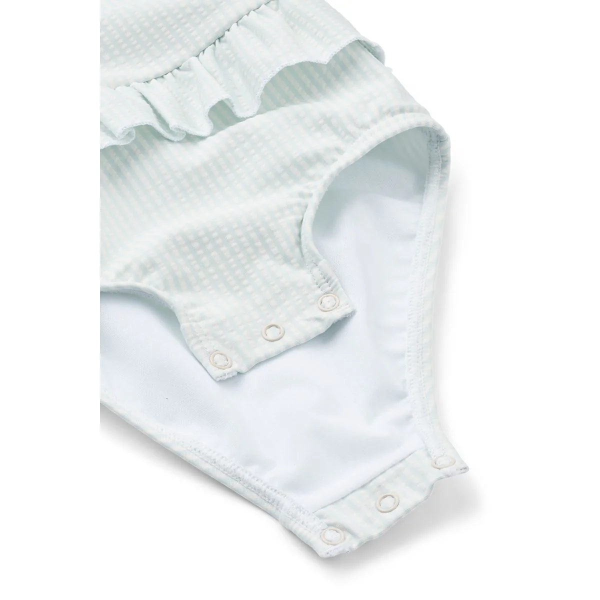 Amina Stripe Baby Swimsuit - Y/D stripe Pure sky / Creme de la creme - Image 3
