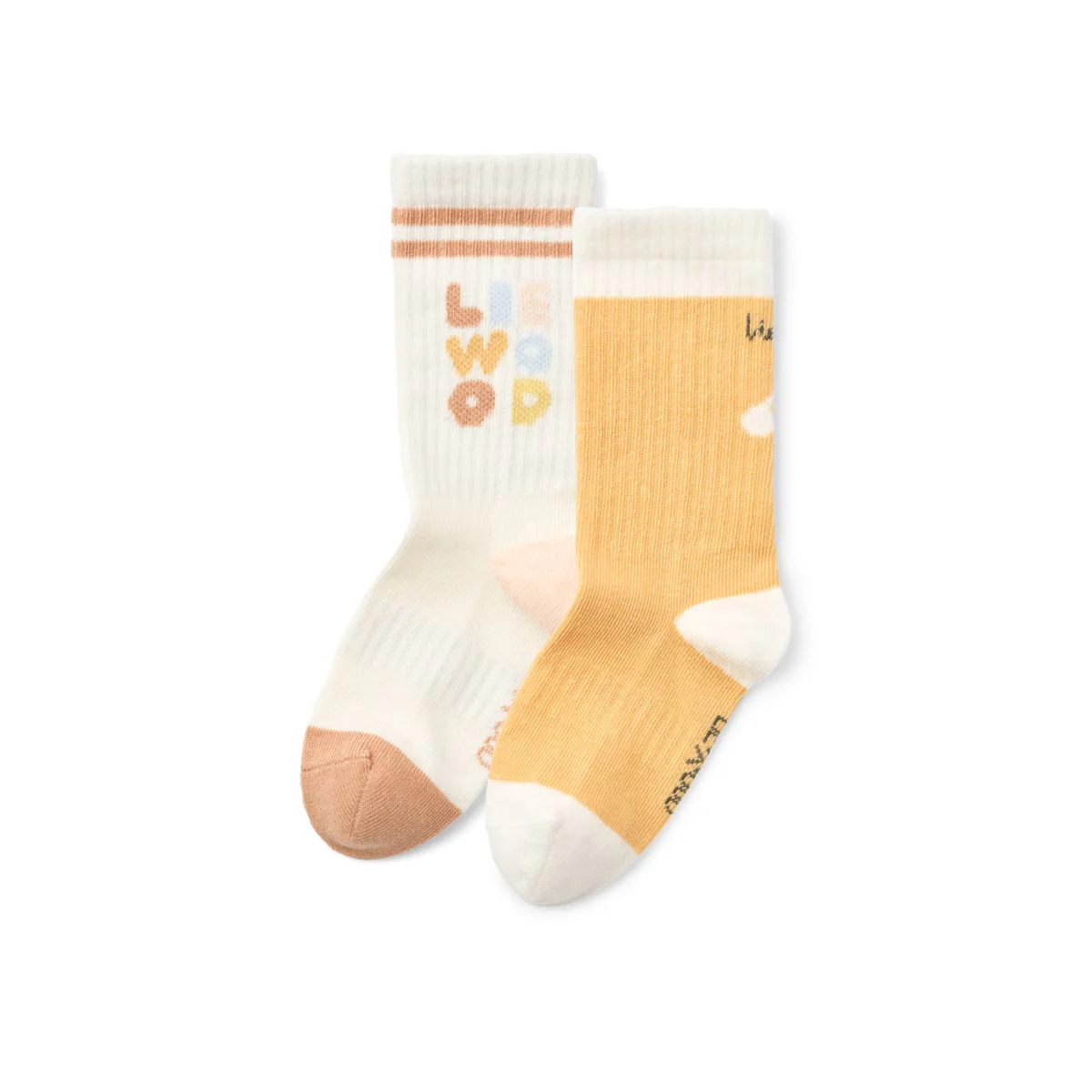 Annette Socks 2-Pack - Light apricot / Creme de la creme