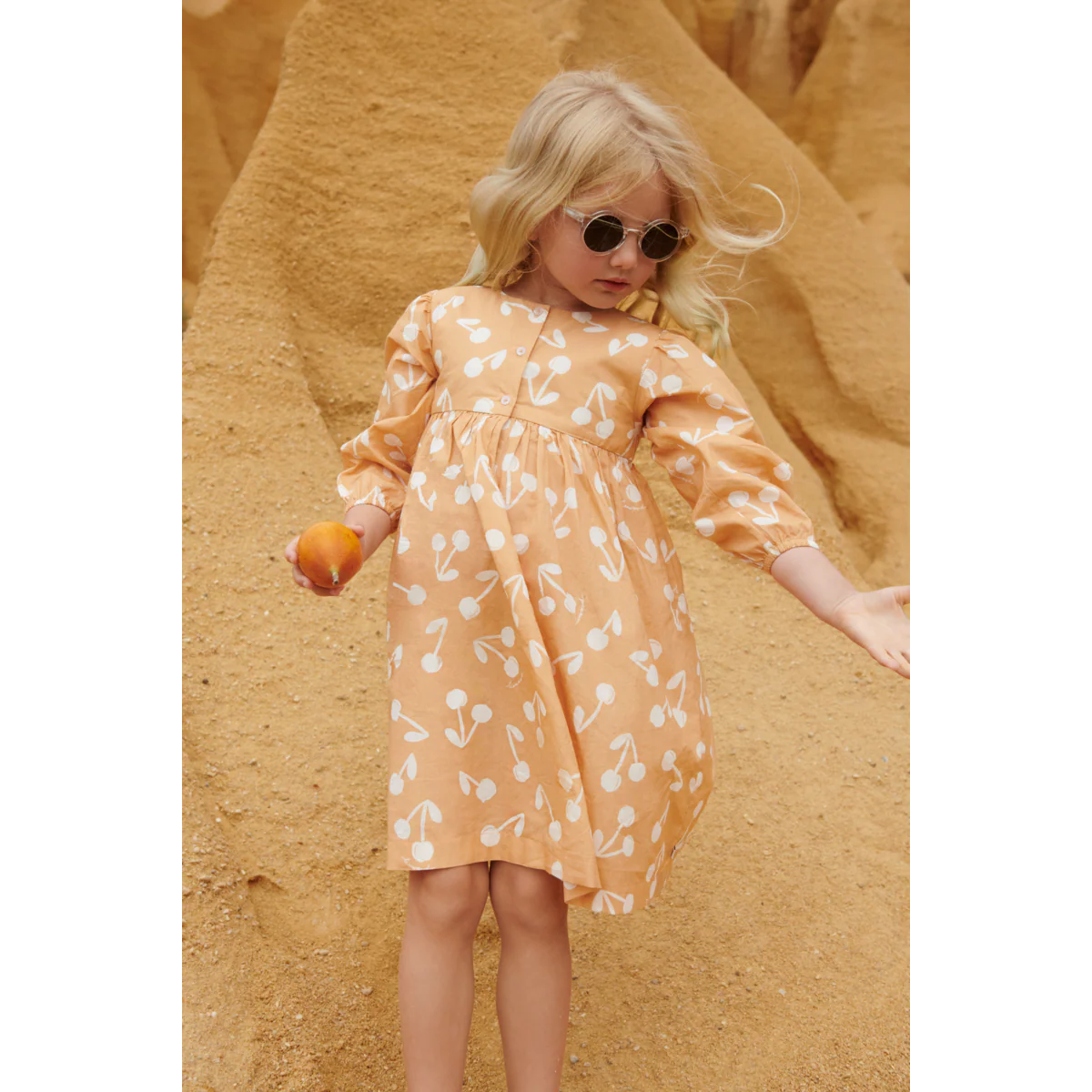 Ariana Printed Dress - Cherry blossom / Light apricot - Image 4