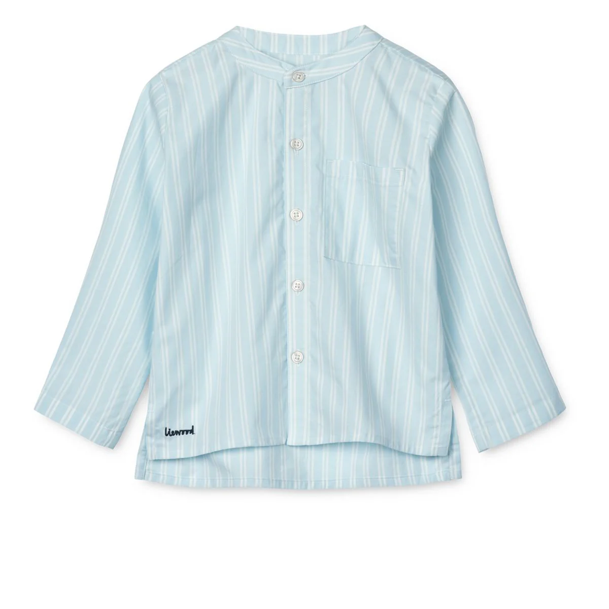 Ashton Stripe Shirt - Y/D stripe Pure sky / Creme de la creme
