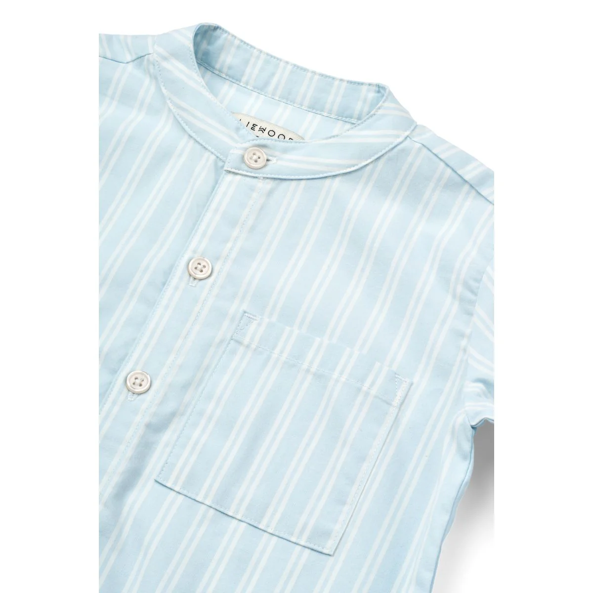 Ashton Stripe Shirt - Y/D stripe Pure sky / Creme de la creme - Image 3