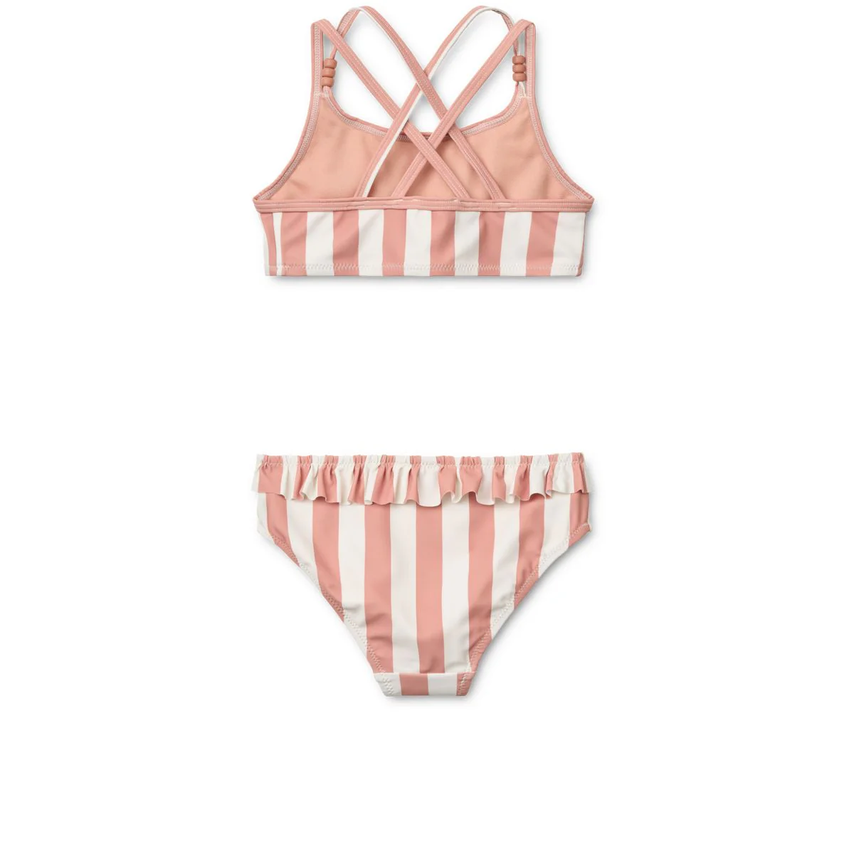 Belle Striped Bikini - Coral blush / creme de la creme stripe - Image 2