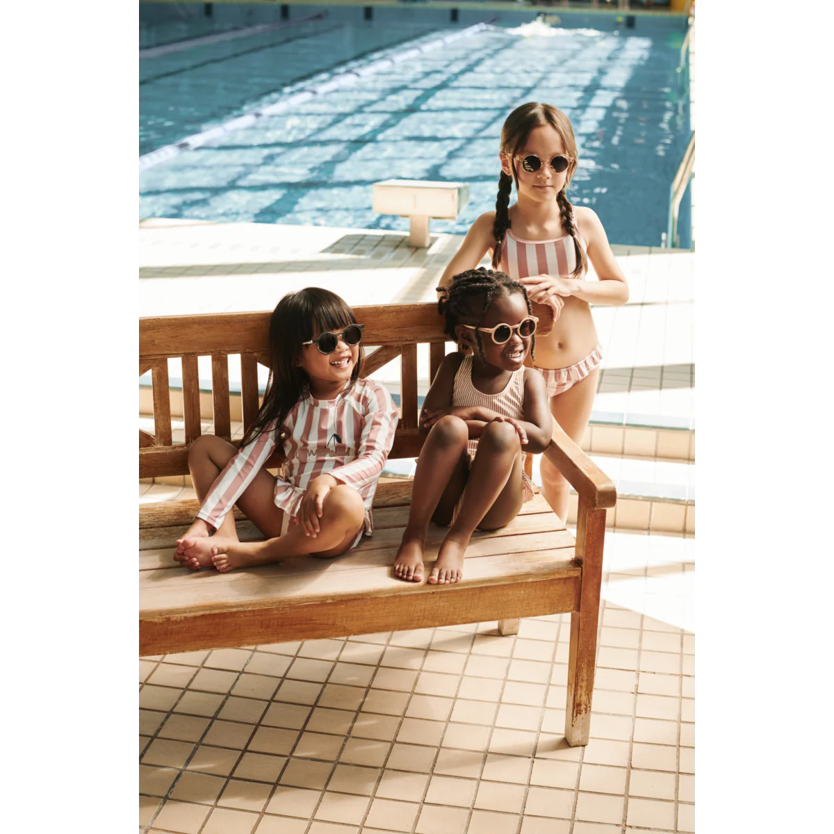 Belle Striped Bikini - Coral blush / creme de la creme stripe - Image 3