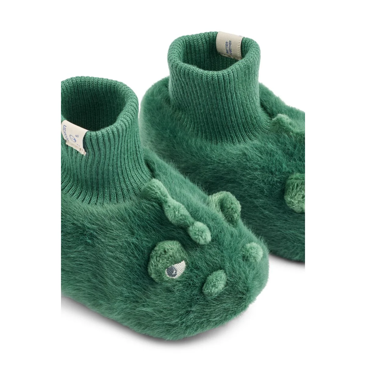 Beth Crocodile Plush Slippers - Garden green - Image 4