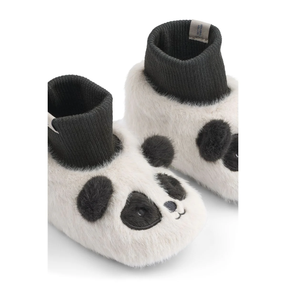 Beth Panda Plush Slippers - Sandy / Dark grey - Image 4