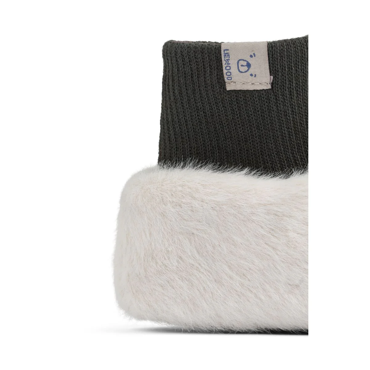 Beth Panda Plush Slippers - Sandy / Dark grey - Image 5