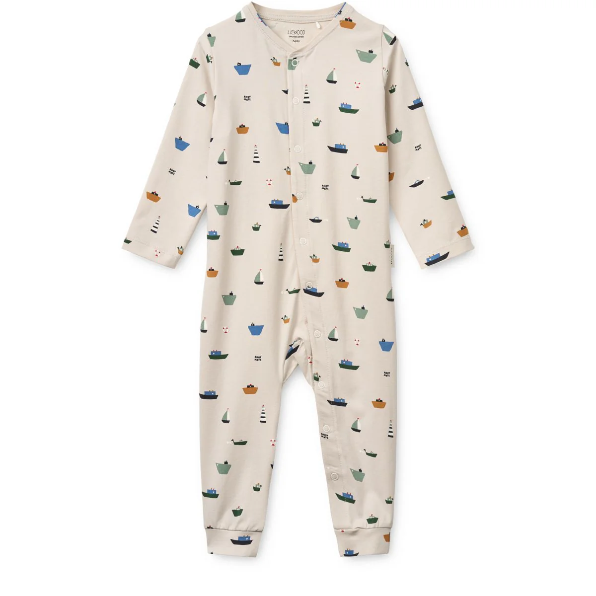 Birk Printed Pyjama Jumpsuit - Mini sailing / Sandy