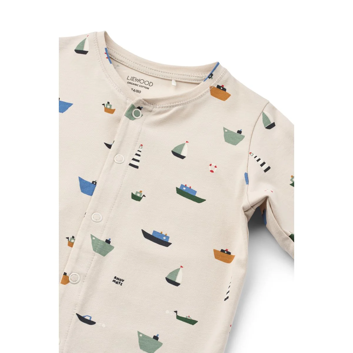 Birk Printed Pyjama Jumpsuit - Mini sailing / Sandy - Image 2
