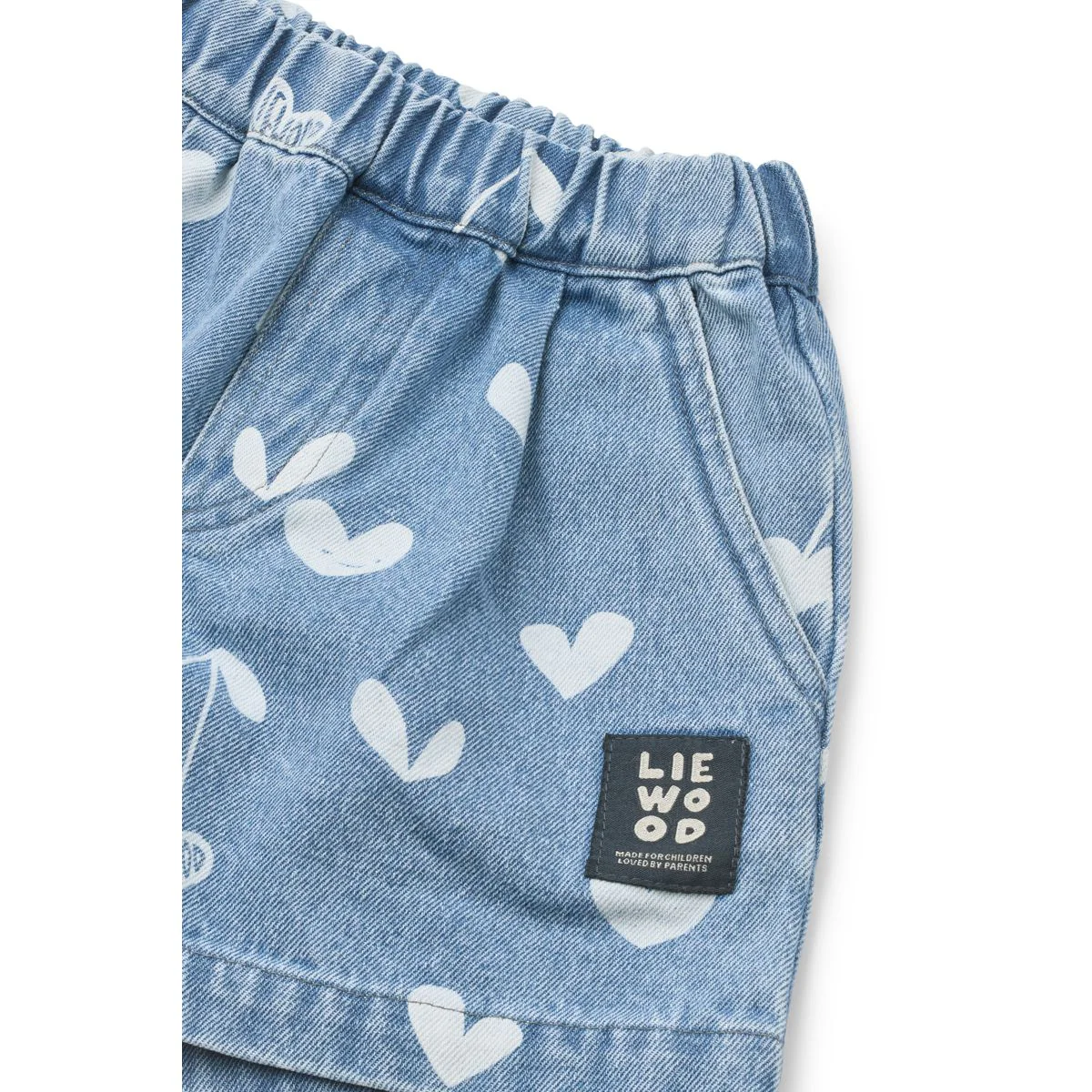 Borrisa Printed Denim Shorts - Sweethearts / light blue denim - Image 3