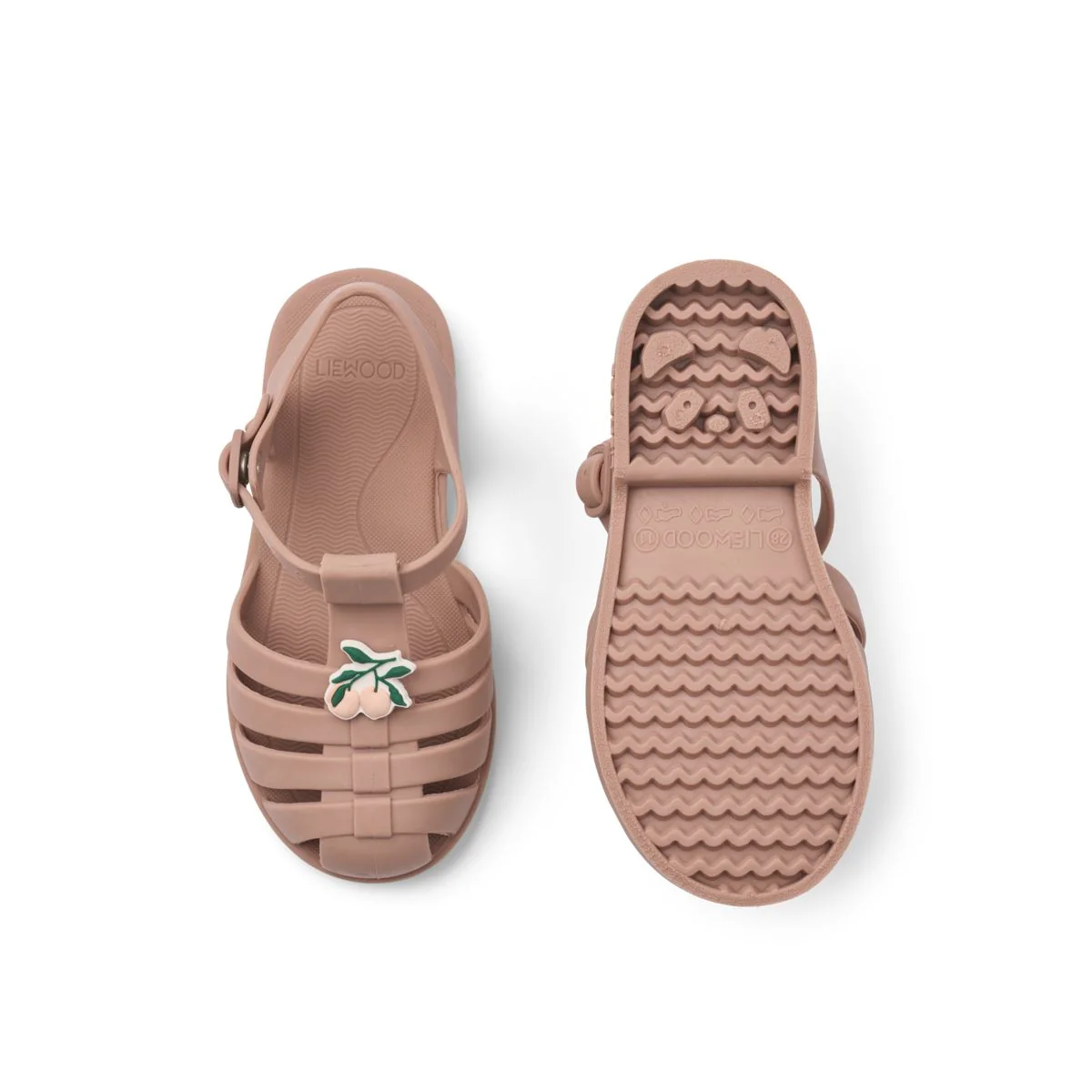 Bre Beach Sandals with Charms - Peach / Dark rose - Image 2