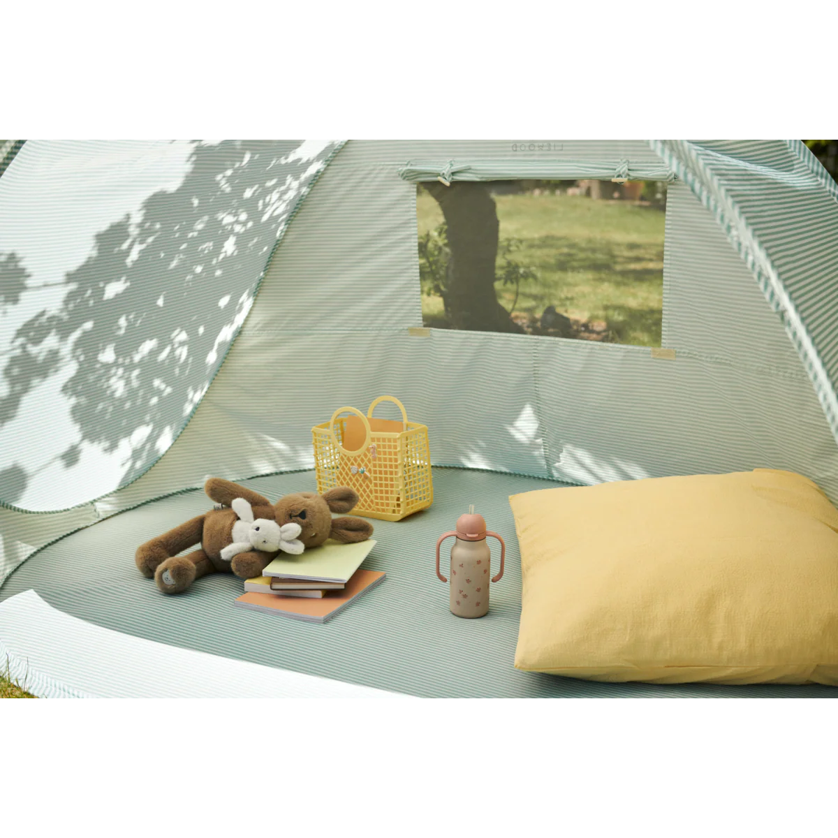 Cassie pop-up sun tent - Peppermint / creme de la creme - Image 6