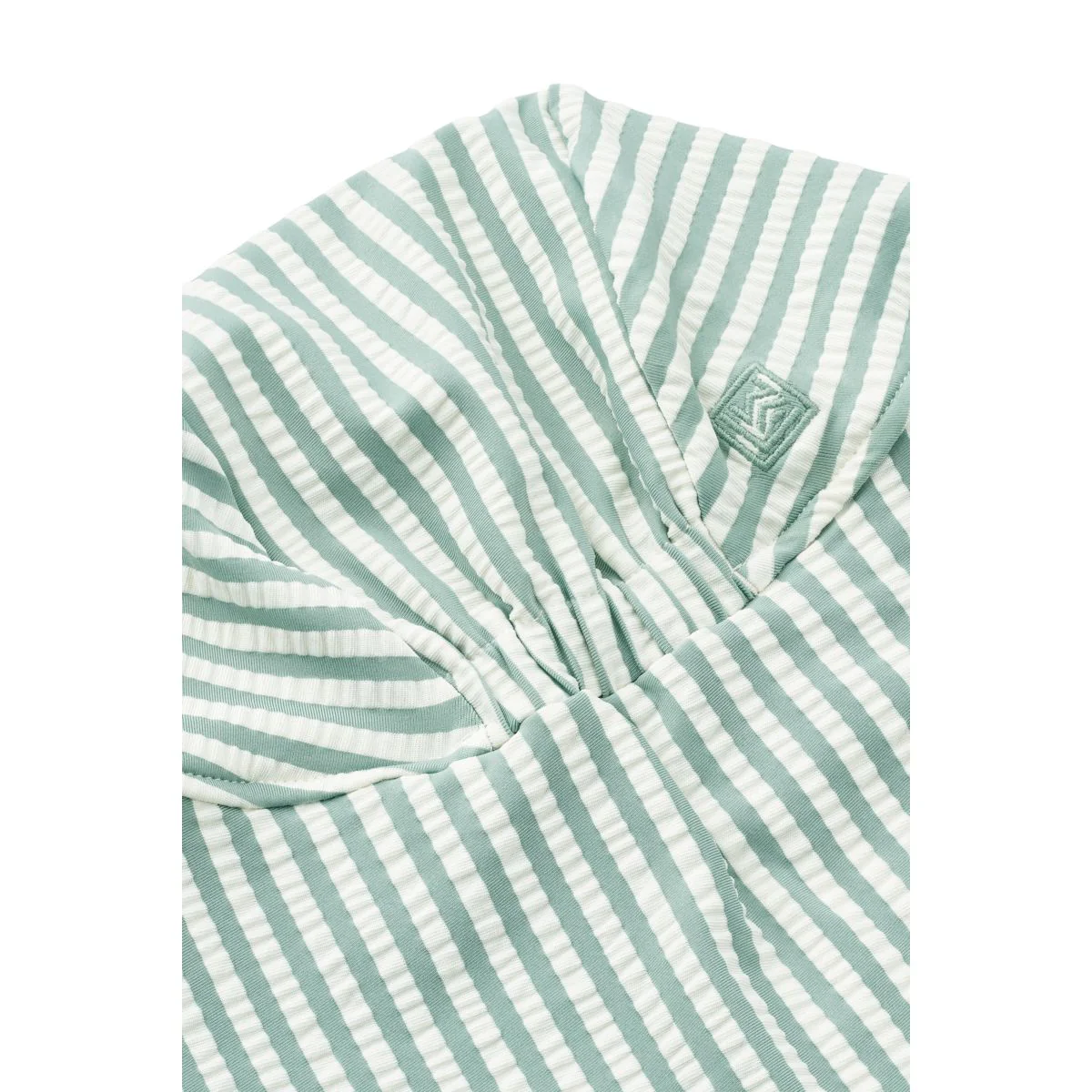 Cecilia Seersucker Swim Hat - Stripe Peppermint / Crisp white - Image 2
