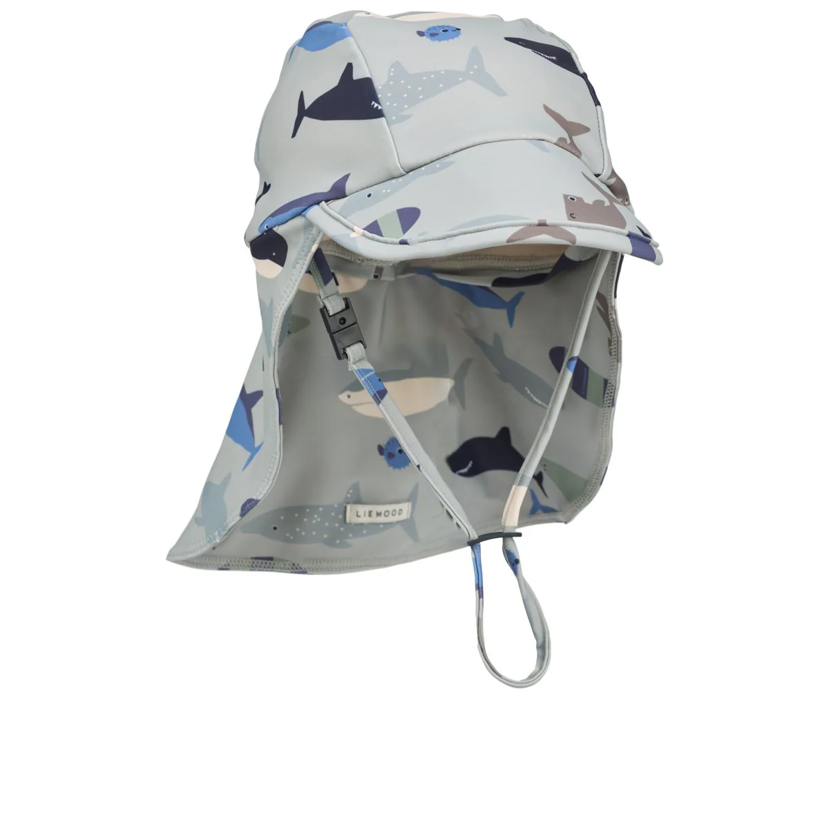 Cecilia Swim Hat - Shark / Dove blue