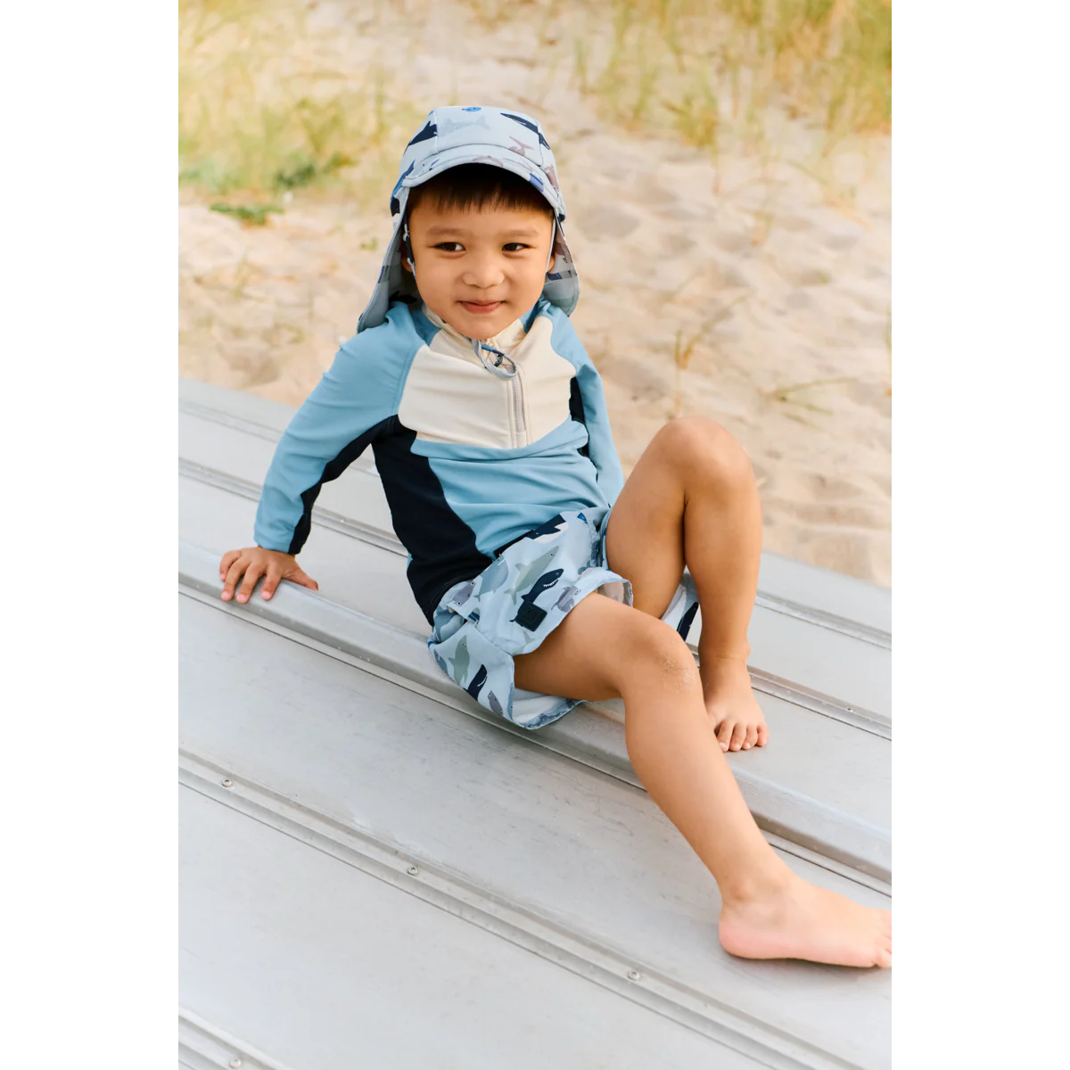 Cecilia Swim Hat - Shark / Dove blue - Image 4