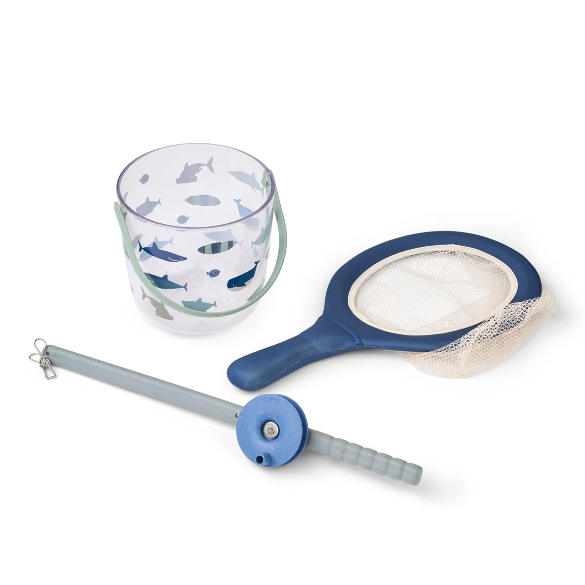 Cora Crab Fishing Set with Net  - Shark / Dove blue