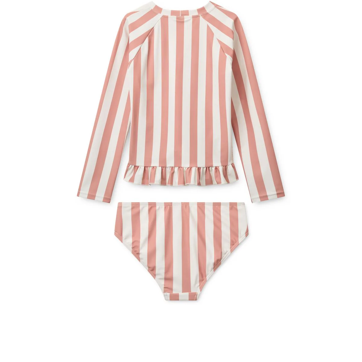 Dagny Striped Swim Set  - Coral blush / creme de la creme stripe - Image 2