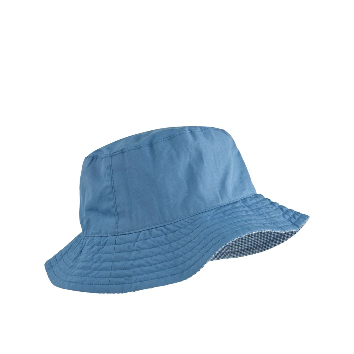Damon Seersucker Bucket Hat - Y/D Check Riverside / Crisp white - Image 2