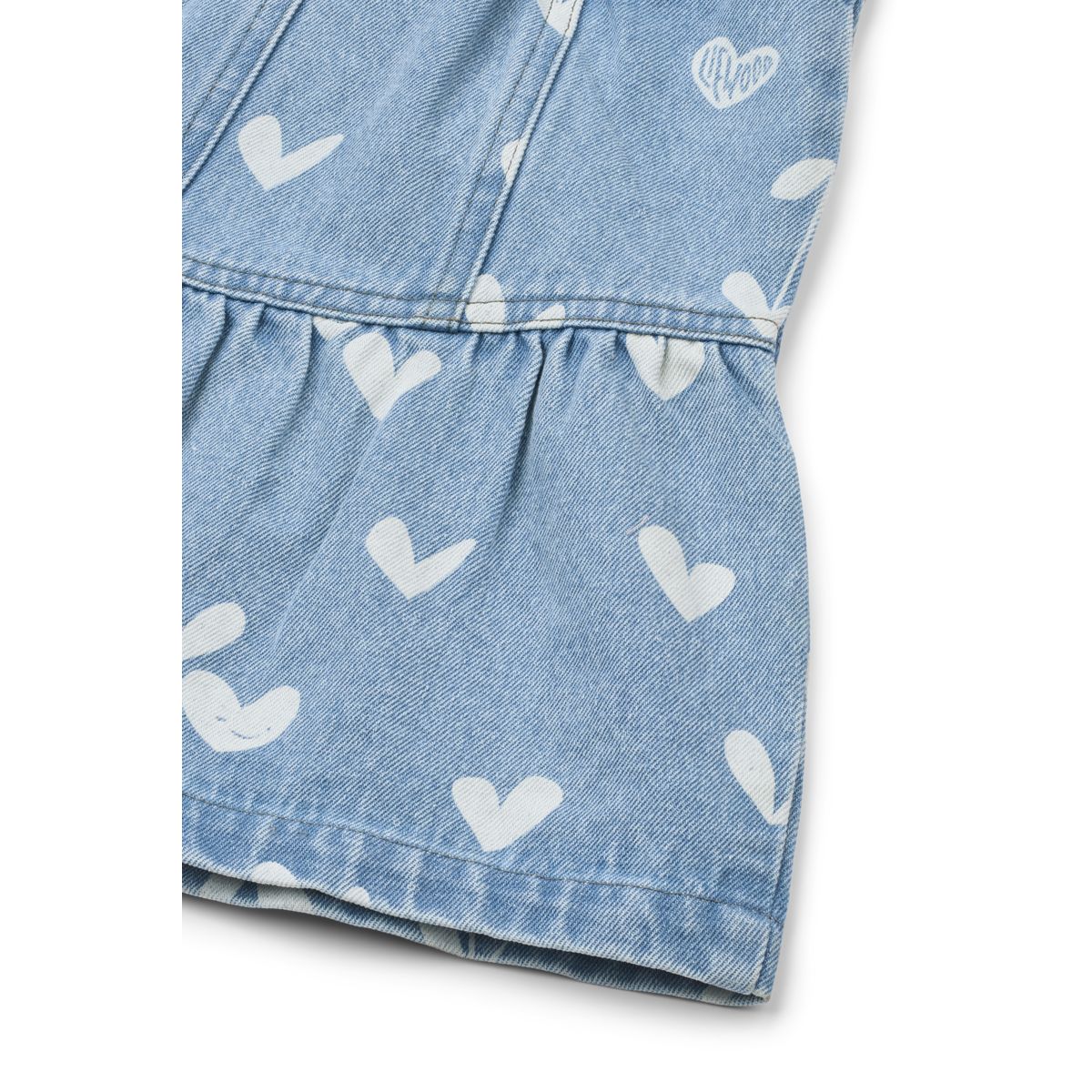 Dayla Printed Denim Skirt - Sweethearts / light blue denim - Image 3