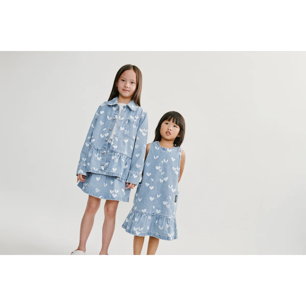 Dayla Printed Denim Skirt - Sweethearts / light blue denim - Image 4