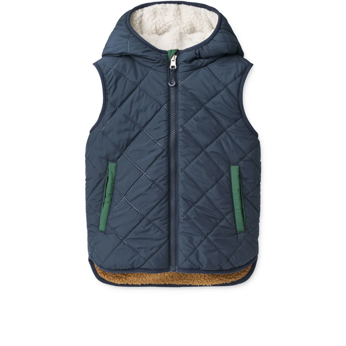 Diana Reversible Vest - Classic navy multi mix - Image 3