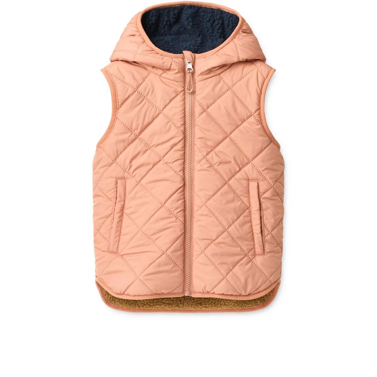 Diana Reversible Vest - Tuscany rose / Midnight navy - Image 3