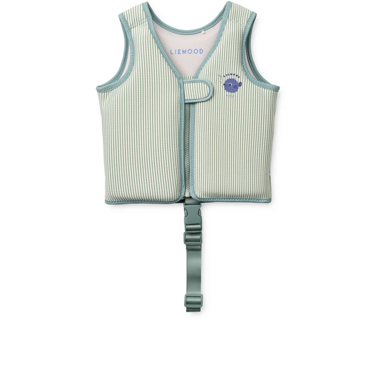 Dove Seersucker Swim Vest - Peppermint / Sandy