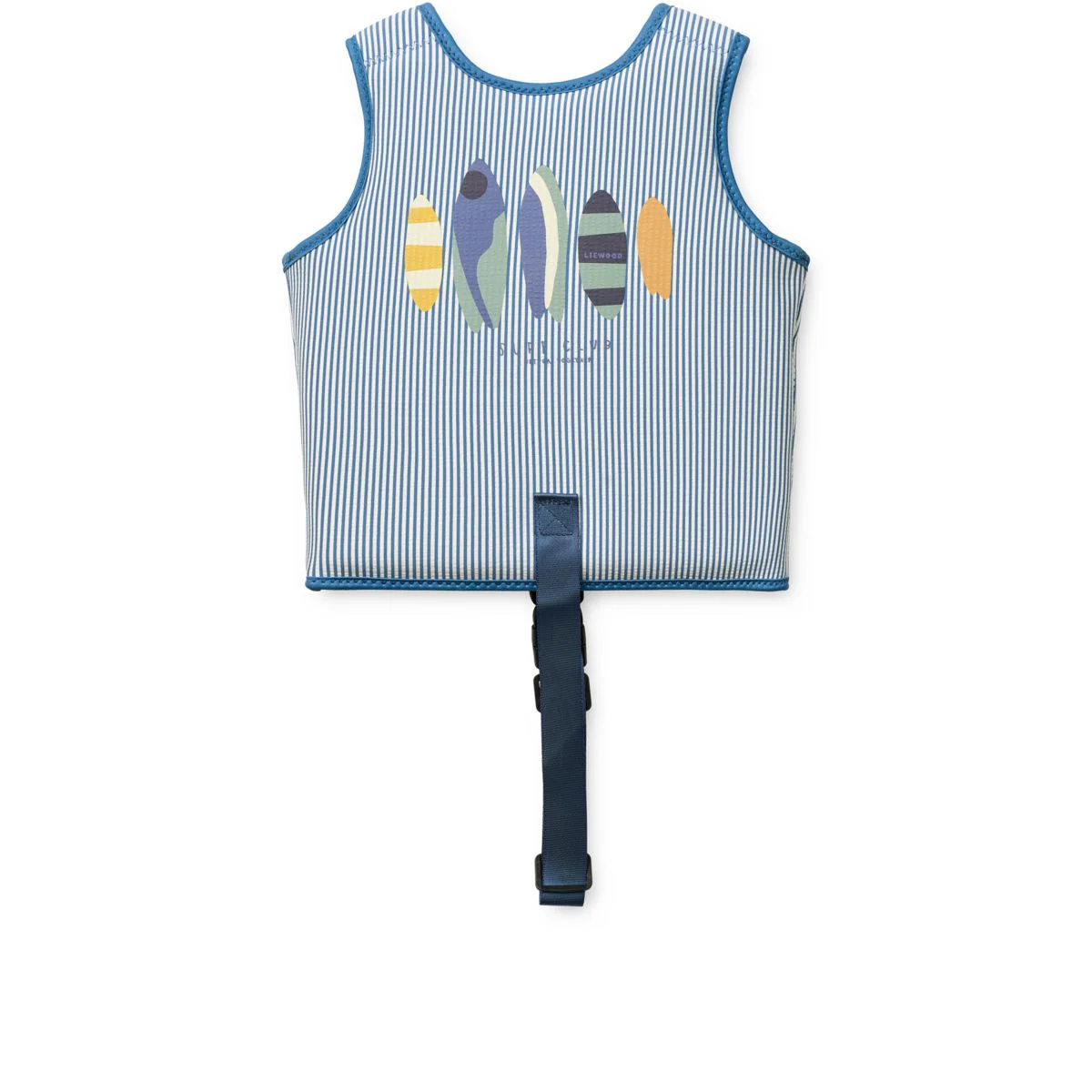 Dove Seersucker Swim Vest - Y/D stripe Riverside / Creme de la creme - Image 2