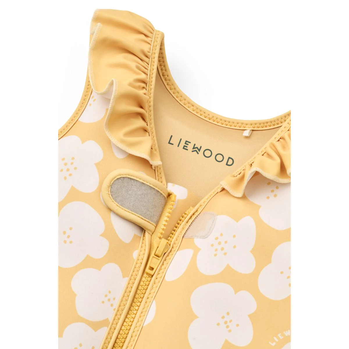 Dove  Swim Vest with Frills - Flower / Lemon yellow - Image 3