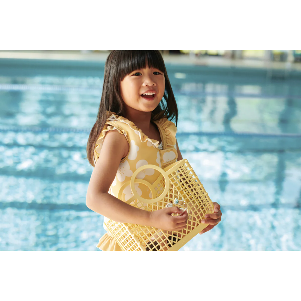 Dove  Swim Vest with Frills - Flower / Lemon yellow - Image 6