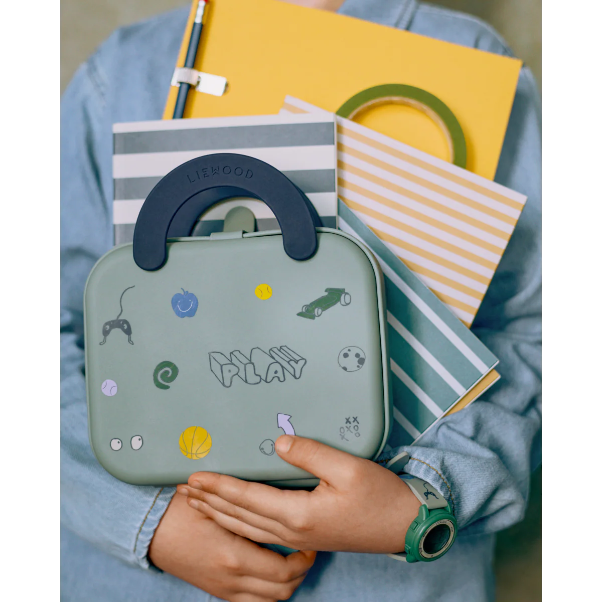 Elara Foldable Lunchbox - Play / Dusty Peppermint - Image 4