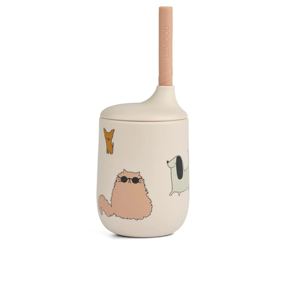 ELLIS Large Sippy Cup - Cats and Dogs / Sandy
