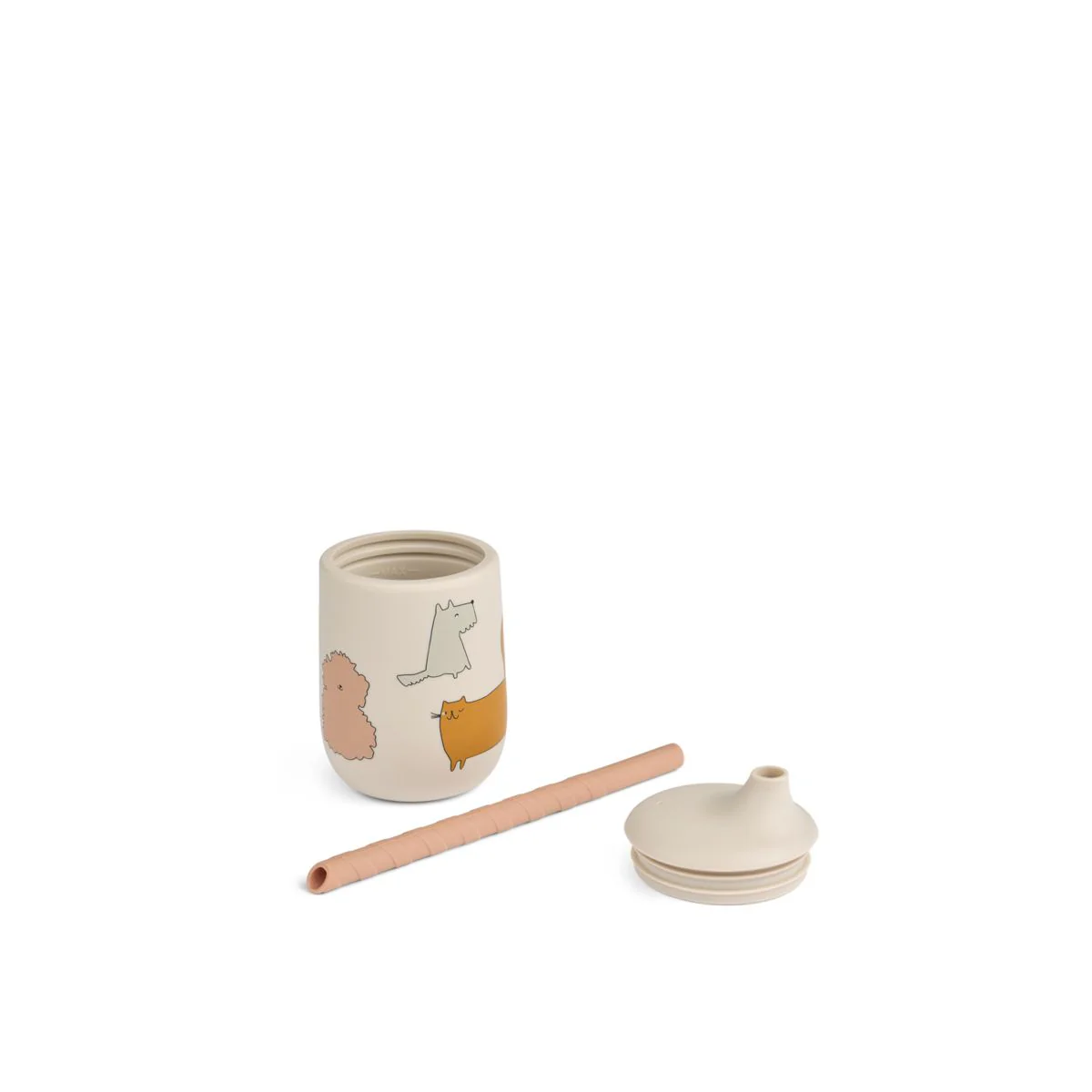 ELLIS Large Sippy Cup - Cats and Dogs / Sandy - Image 2