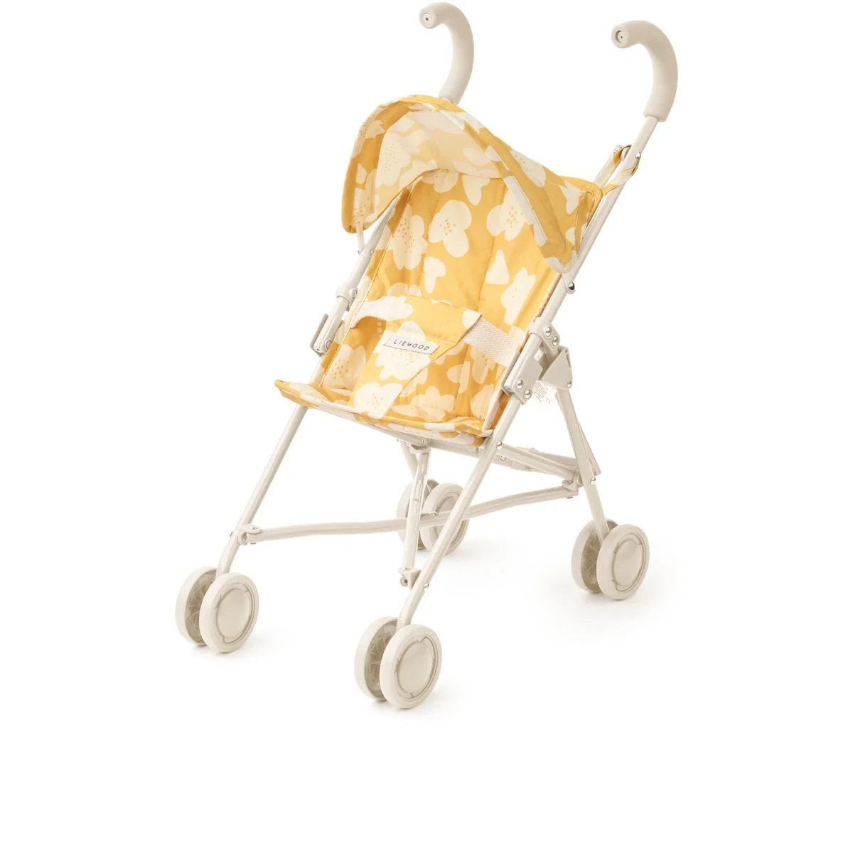 Elsie Doll Stroller - Flower / Lemon yellow