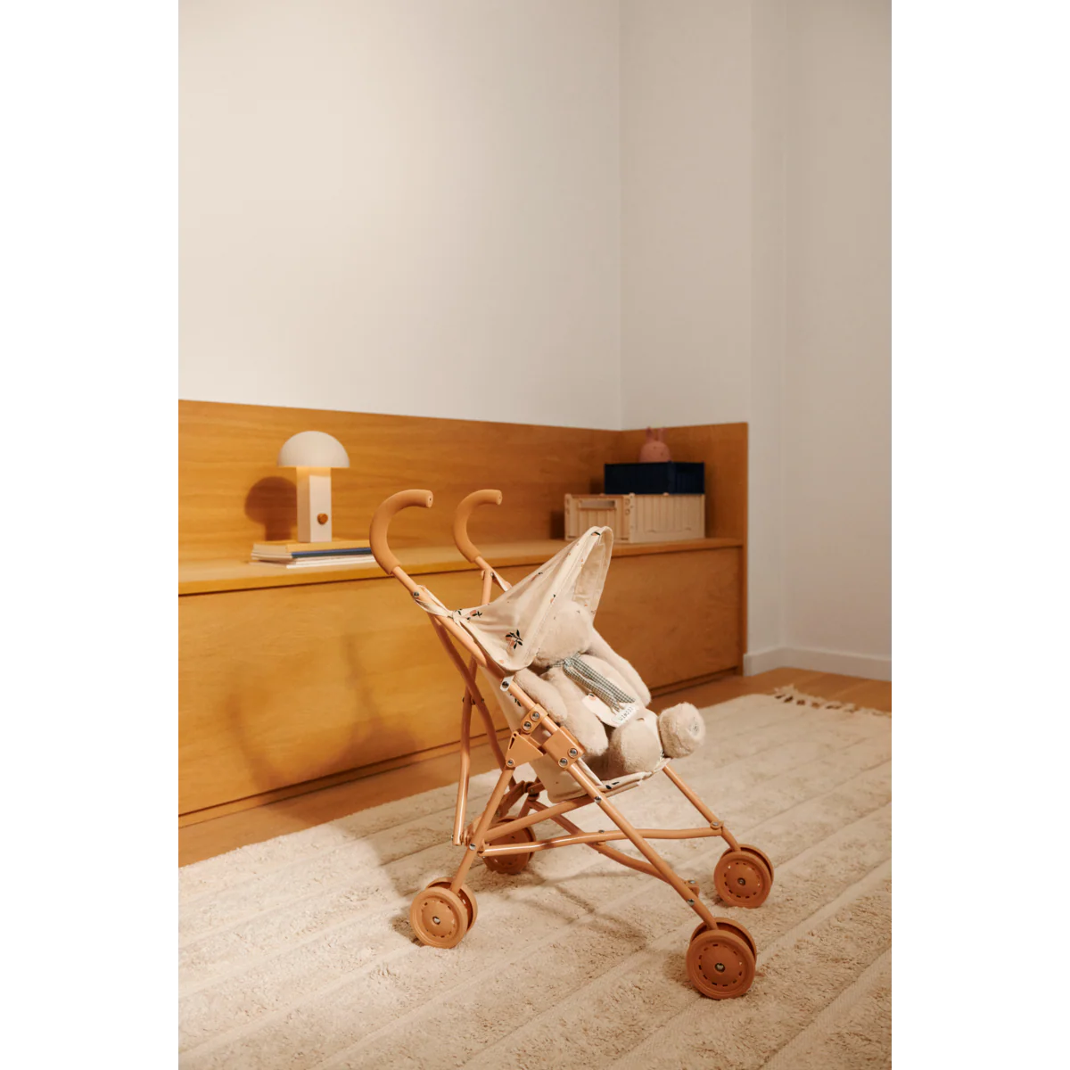 Elsie Doll Stroller - Peach / Sea shell - Image 5