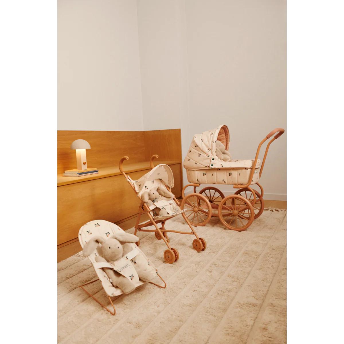 Elsie Doll Stroller - Peach / Sea shell - Image 6