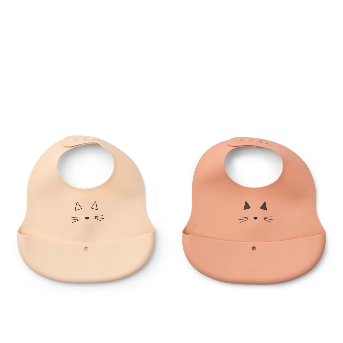 EMBER Printed Bib 2-pack - Cat Appleblossom / Tuscany rose