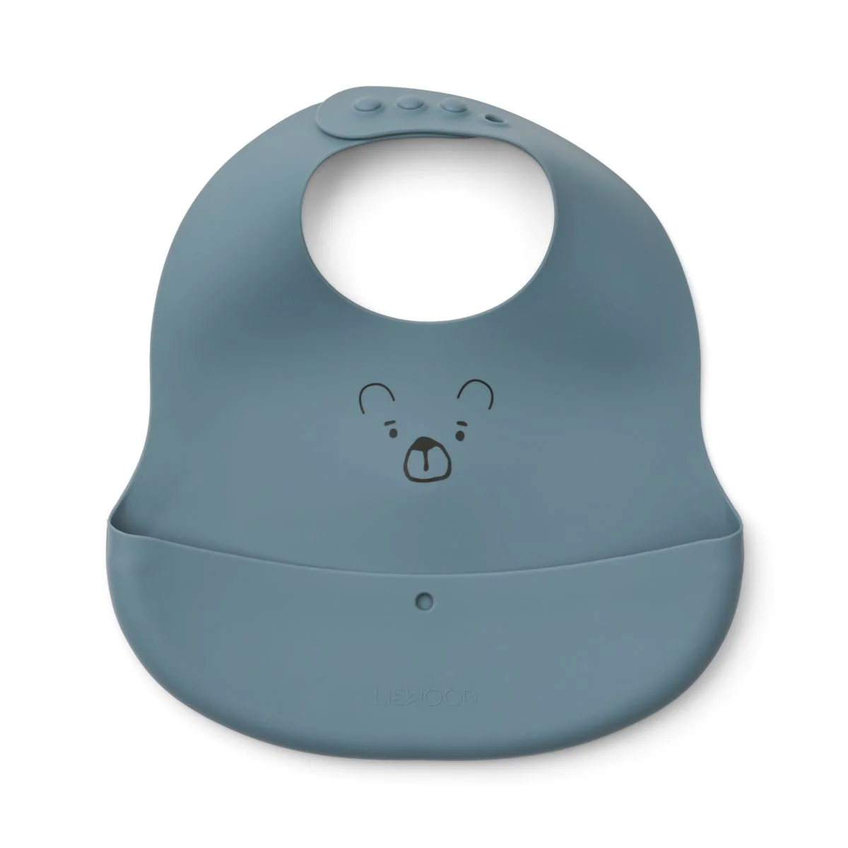 EMBER Printed Bib 2-pack - Mr Bear  dove blue / whale blue - Image 3