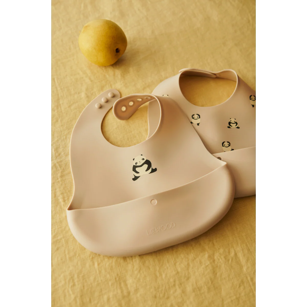 EMBER Printed Bib 2-pack - Panda / Sandy - Image 3