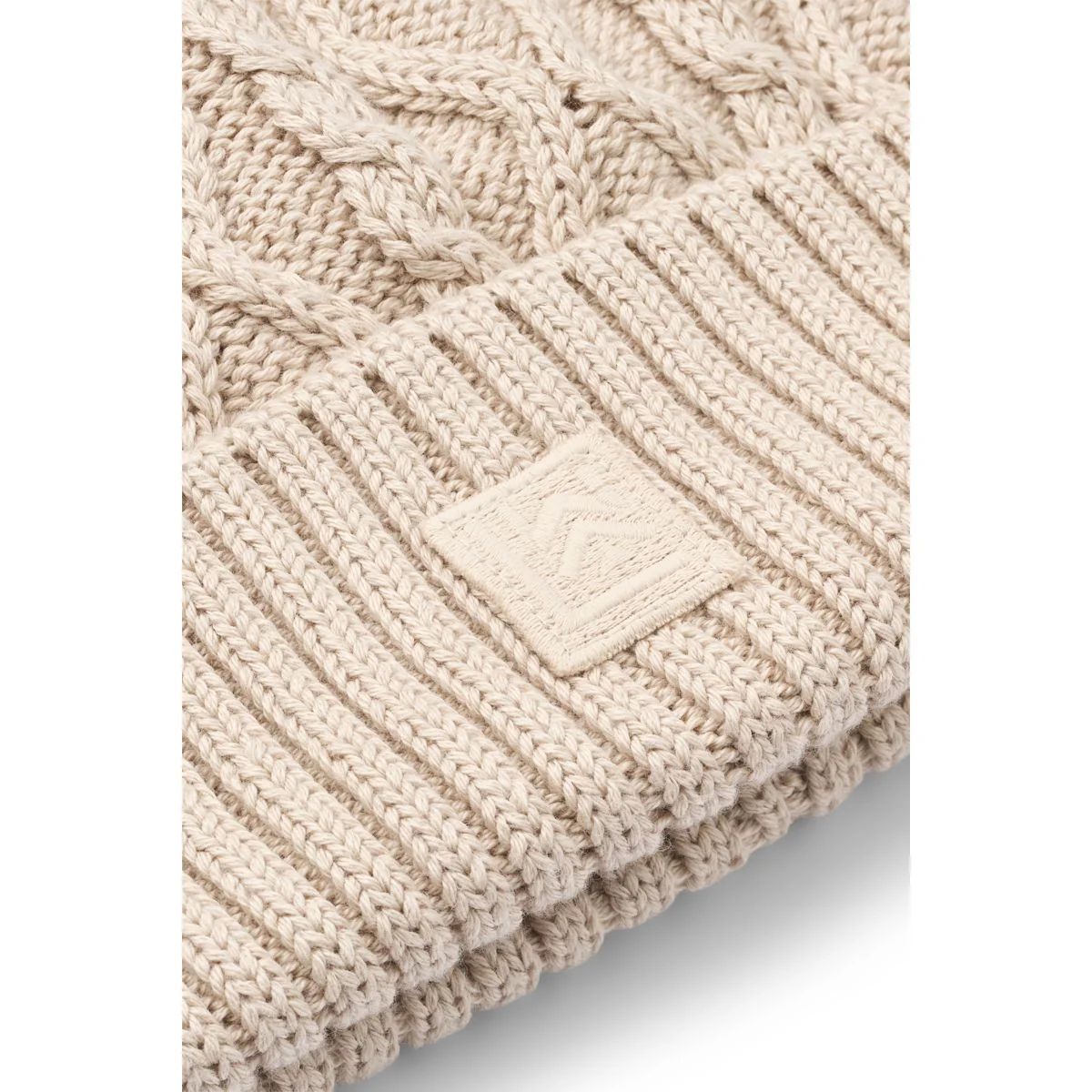 EZRA Cable Knit Beanie - Sandy - Image 3