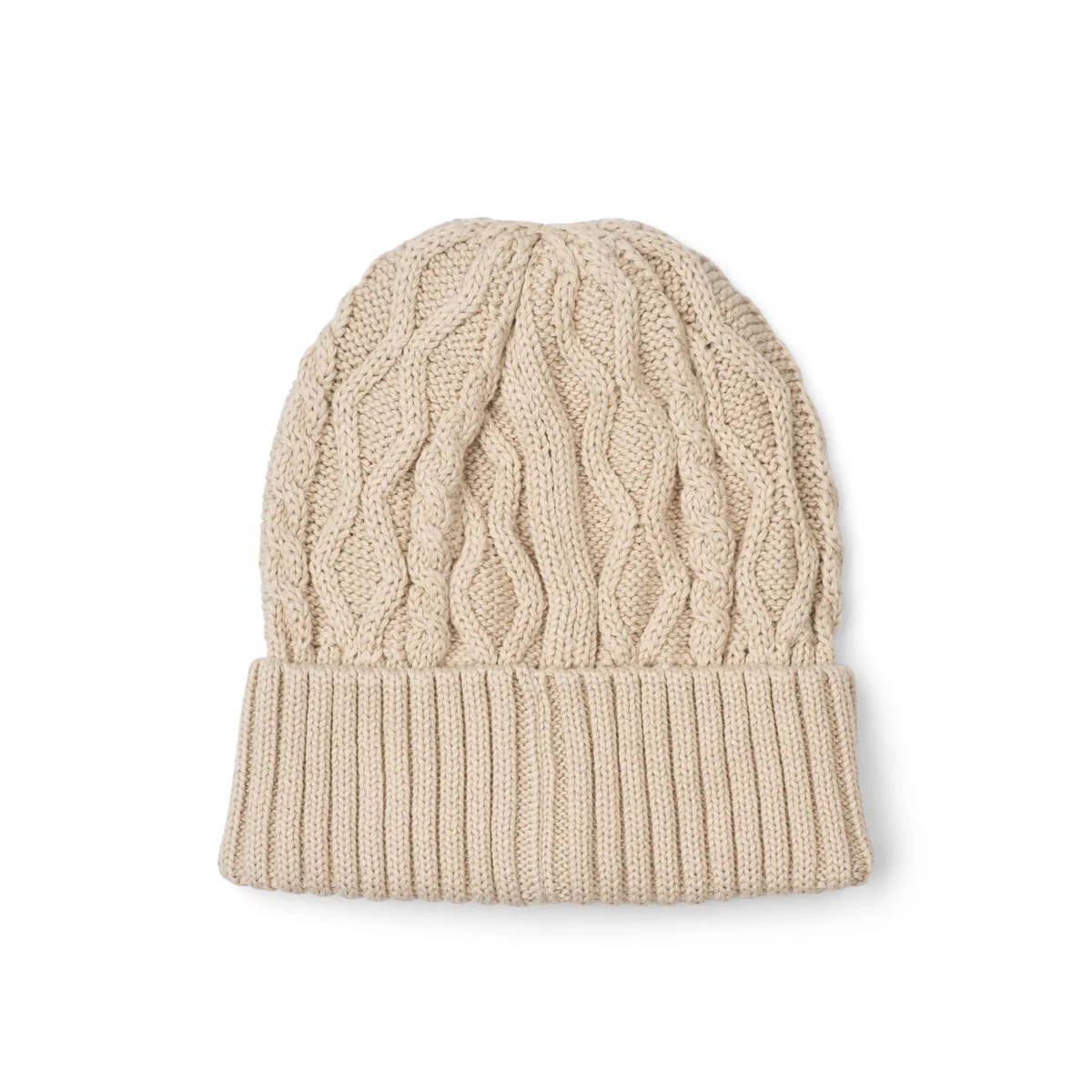 EZRA Cable Knit Beanie - Sandy - Image 4