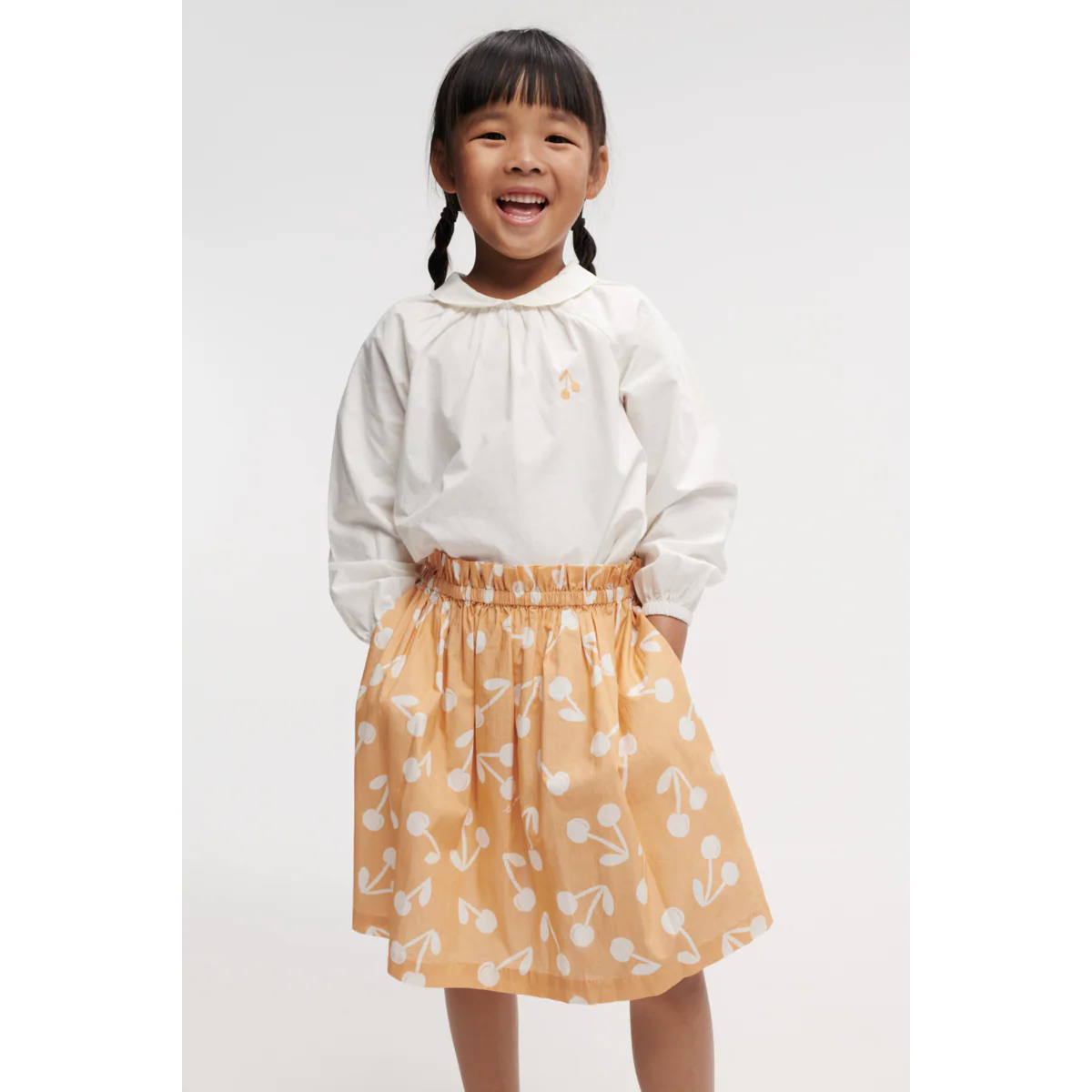 Gabriella Printed Skirt - Cherry blossom / Light apricot - Image 4