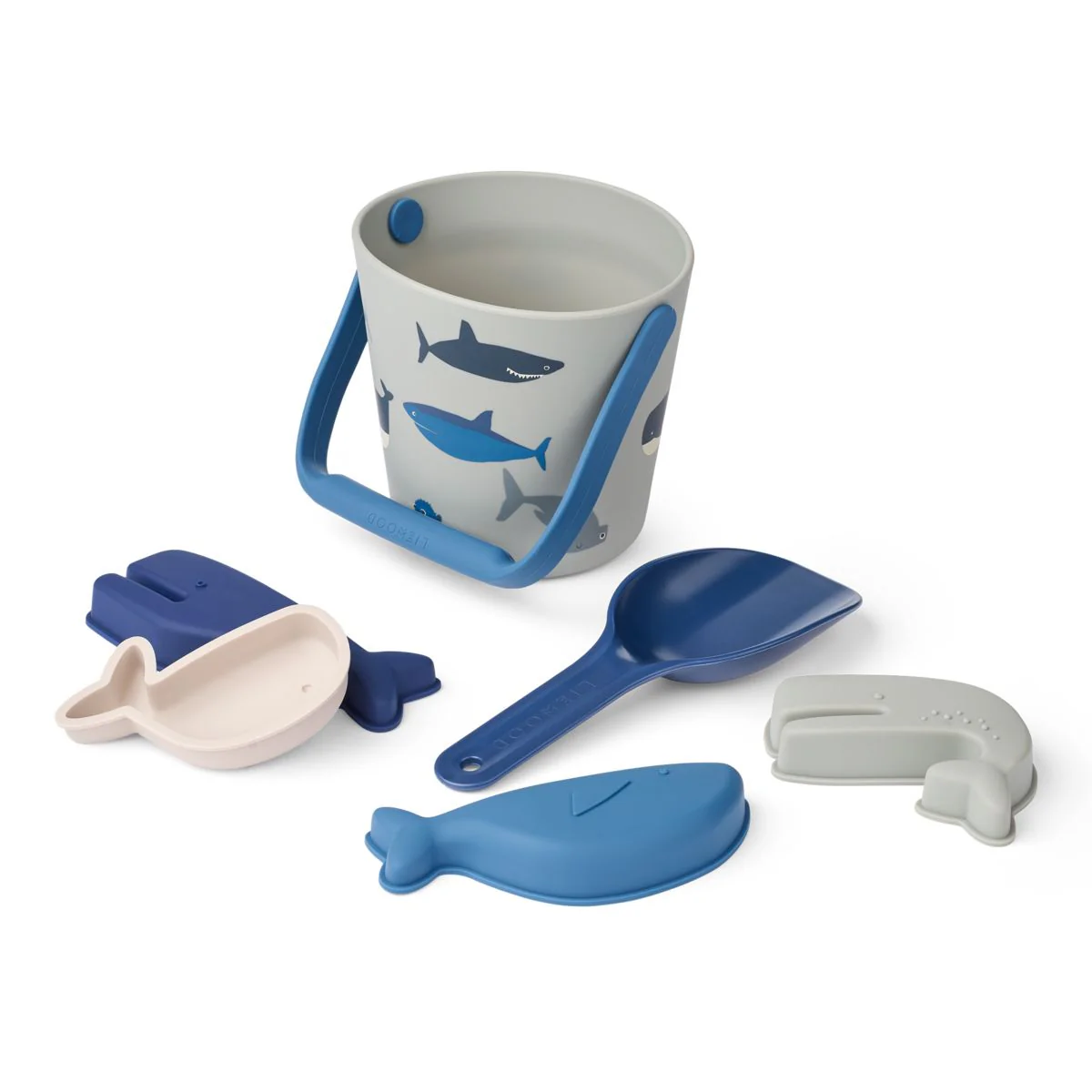 Gilma Shark Beach Set - Shark / Dove blue